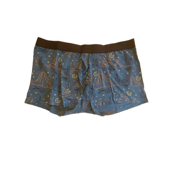 MeUndies Men’s Large Trunk Desert Sky Blue 3” Inseam Micromodal Breathable New - Picture 1 of 13